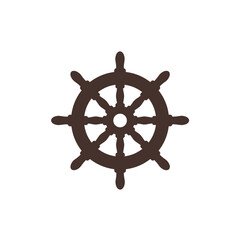 Obraz premium ship steering wheel