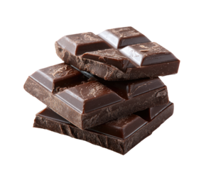 Stack of dark chocolate squares (18)