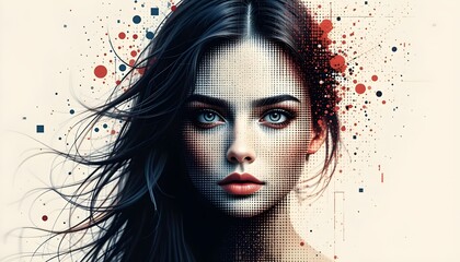 Abstract Halftone Artistic Background with Modern Dotted Pattern for Creative Digital and Graphic Design