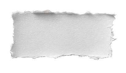 A piece of ripped, off-white paper