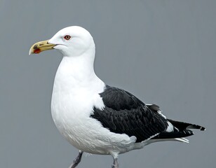 Close-up of a seabird in profile