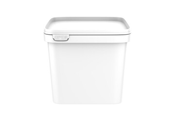 Square Butter Tub Mockup Isolated On White Background. 3d illustration