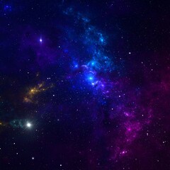 Obraz premium Deep space nebula filled with vibrant colors