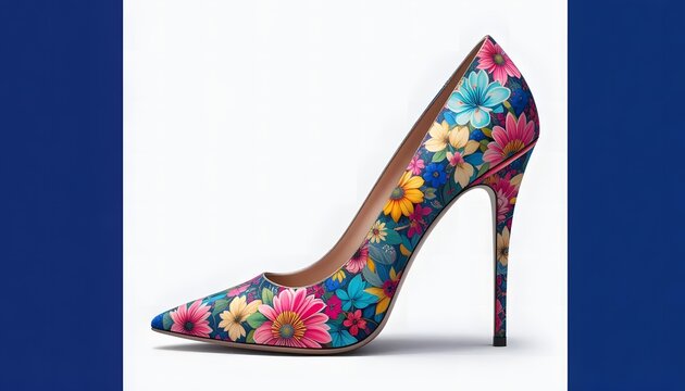 Floral High Heels Illustration – Fashion and Style Artwork