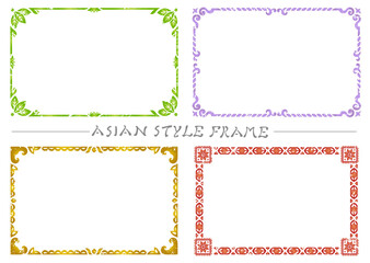 アジア調フレーム30（グラデーション：かすれ加工）