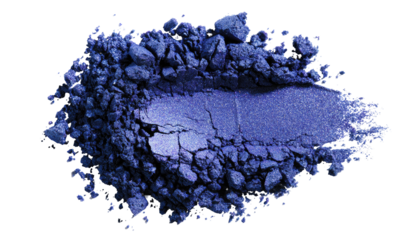 Close-up of crushed deep purple eyeshadow powder