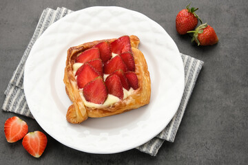 Strawberry Cream Cheese Danish Pastry