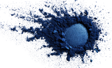 Deep indigo powder explosion