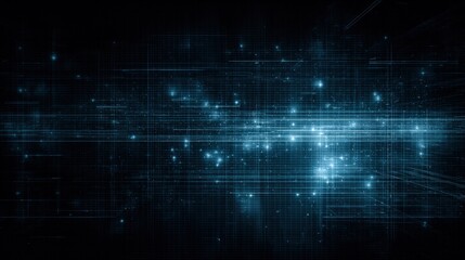 Abstract Technology Background with Glowing Lines and Dots, Representing Connectivity, Data Flow, and Network Communication