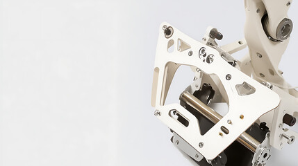 Fototapeta premium Close-up of a Mechanical Arm Joint with Precision Components