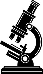 microscope silhouette vector illustration