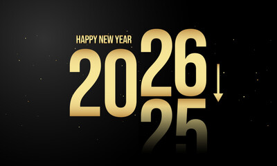 2026 Happy New Year Vector Background.