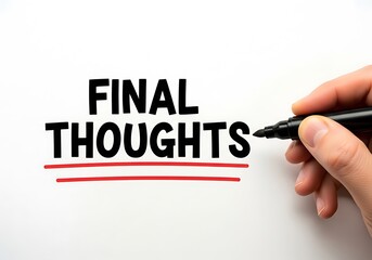 Final thoughts isolated on white background