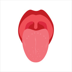 Human tongue, illustration 
