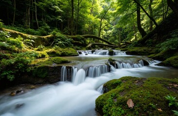 Fototapeta premium waterfall in the woods