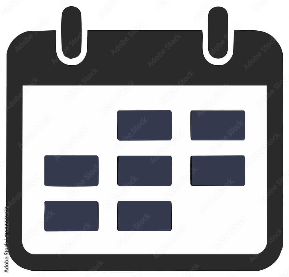Poster simple modern calendar icon for planning events scheduling appointments and managing dates