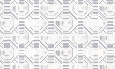 Intricate Geometric Seamless Pattern, Modern Abstract Monochrome Line Art Background for Textile and Interior Design