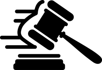 judge gavel silhouette vector illustration