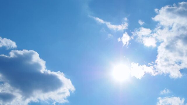 太陽と雲　タイムラプス　