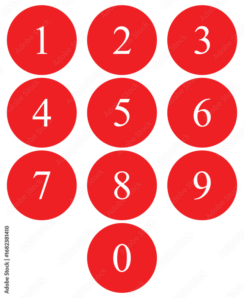Poster contrast number badges set. classic phone keypad layout vector. corporate blue number icons pack. bu