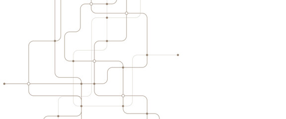 Obraz premium Vector abstract futuristic technology with geometric with crossed lines and dots.