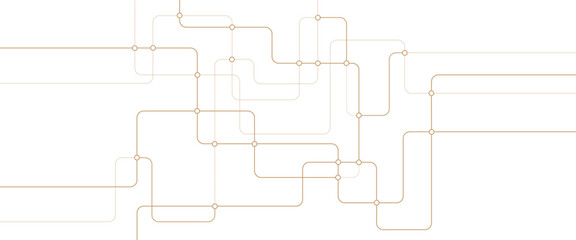 Obraz premium Vector abstract digital technology with crossed lines and dots.