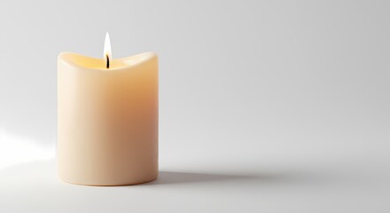 Serene Candlelight A Minimalist Composition