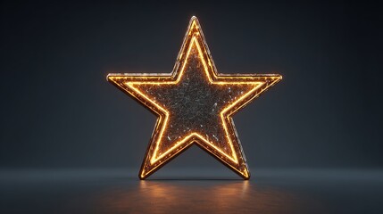 Obraz premium A glowing, textured star on a dark background