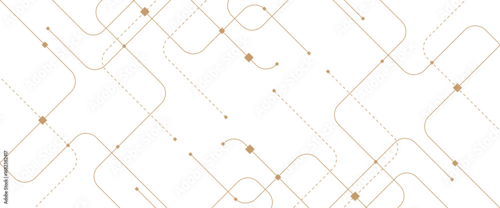 Poster vector abstract digital technology with crossed lines and dots.