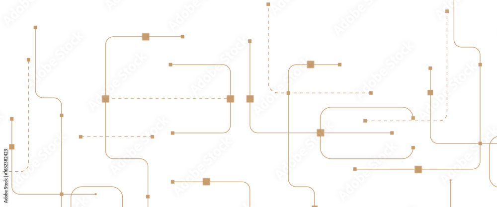 Poster vector abstract digital technology with crossed lines and dots.