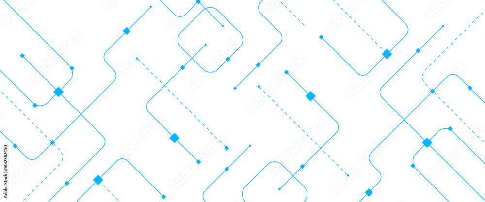 Aufkleber vector abstract technology background with geometric with crossed lines and dots.