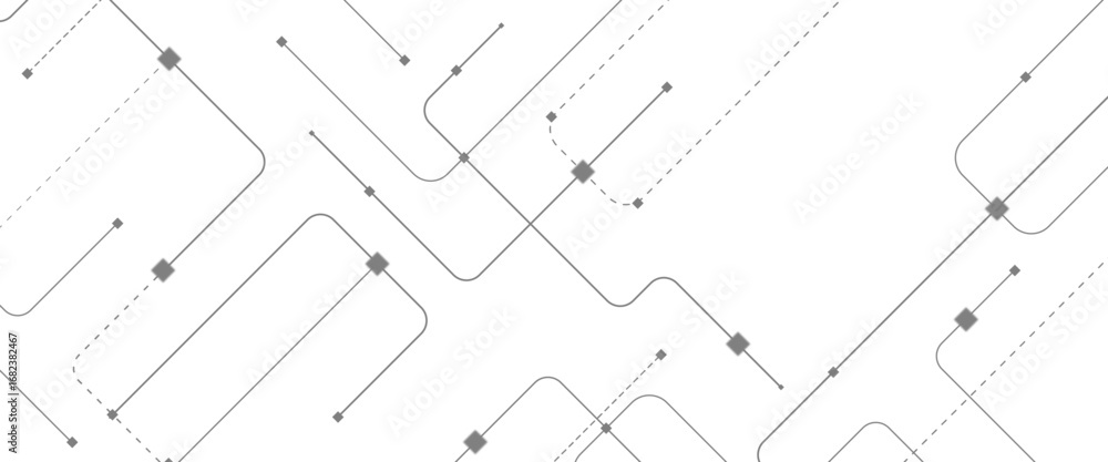 Aufkleber vector abstract technology background with geometric with crossed lines and dots.