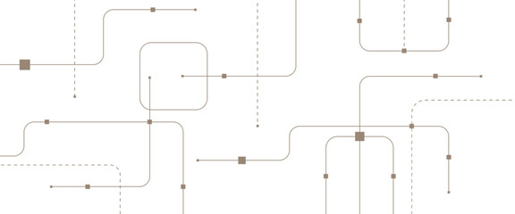 Vector abstract digital technology with geometric with crossed lines and dots.