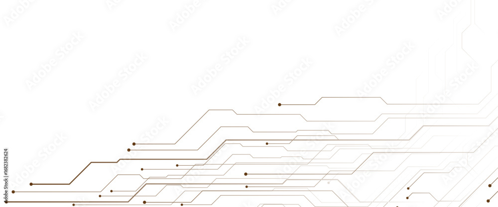 Leinwandbilder vector abstract circuit technology with line digital technological for web banner background