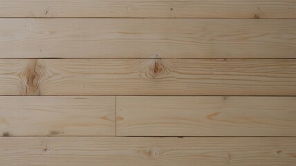 Obraz premium Light-colored wood planks arranged horizontally, showcasing natural wood grain and knots.