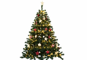 Fototapeta premium Luminous Christmas Tree Festive Decor Warm Holiday Cheer