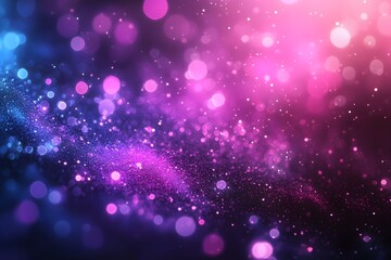 Obraz premium Abstract background with blurred golden lights and small white dots creating a bokeh effect