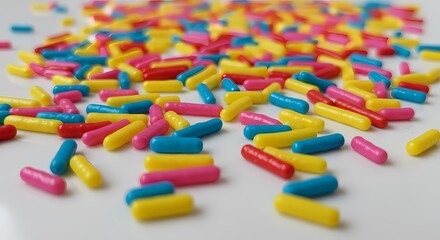 Rainbow Sprinkles Vibrant Confetti for Baking  Decoration