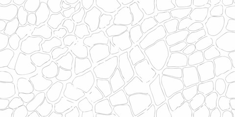 Abstract organic pattern of irregular shapes and lines on a white background