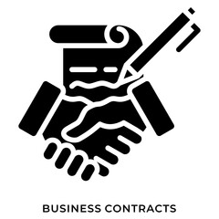 Business Contracts Glyph Icon