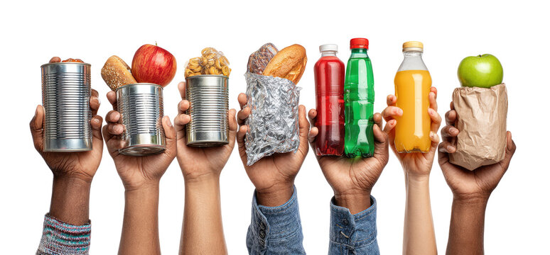 Diverse hands holding various food items (1)