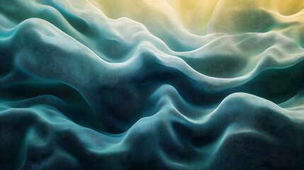 Obraz premium Abstract landscape formed by small dots with a gradient of blue to yellow color palette