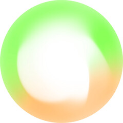 Abstract Blurry Gradient Circle Frame With Green And Orange Hues