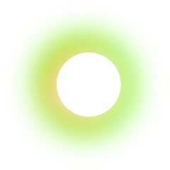 Abstract Blurry Gradient Circle Frame With Green And Orange Hues