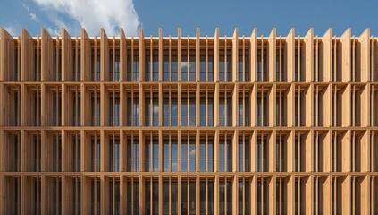 Highly detailed realistic wooden shelving unit filled with colorful files and folders archive