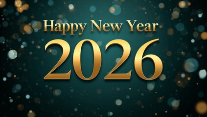 Celebrate the arrival of 2026 with a sparkling happy new year greeting