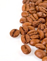 Obraz premium Coffee Beans on White Background