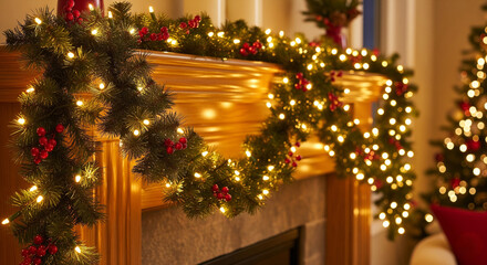 Christmas lights garland