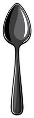 Abstract Illustration of a Spoon Utensil for Kitchen or Dining