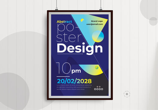 Blue Color Abstract Poster Design